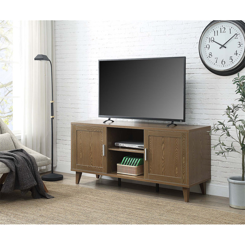 Osckar Modern 60 Inch TV Stand for TVs up to 65 inches Classic Walnut Finish